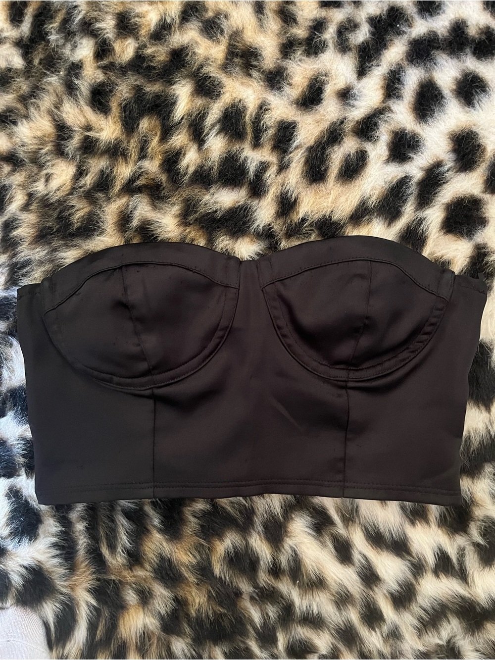 Forever 21 Black Strapless Bustier Top